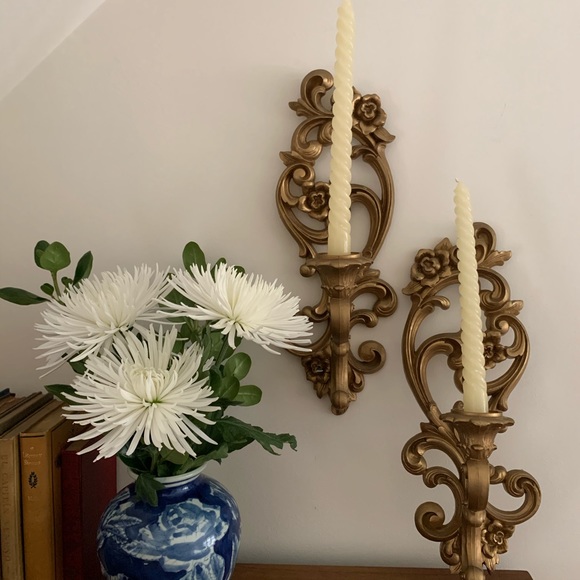 Vintage Homco Wall-mounted Candleholders - Picture 2 of 6